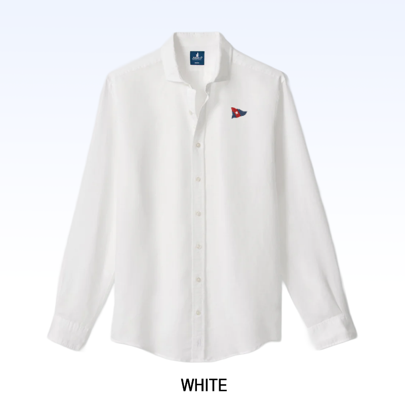 JOHNNIE-O LINEN BLEND BUTTON DOWN SHIRT - MCCARTHY SOLID