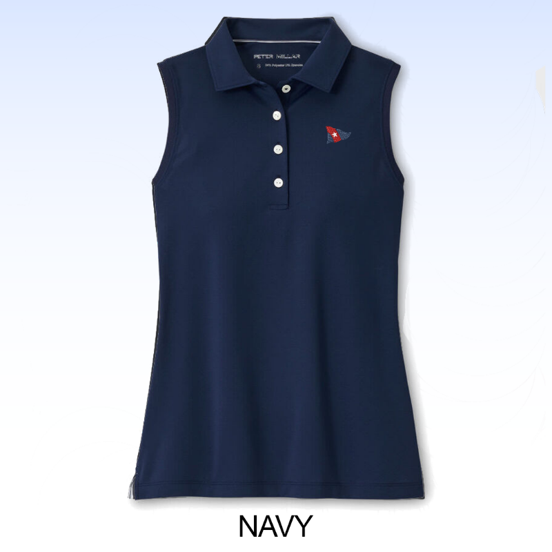PETER MILLAR LADIES SPORT MESH SLEEVELESS BUTTON POLO