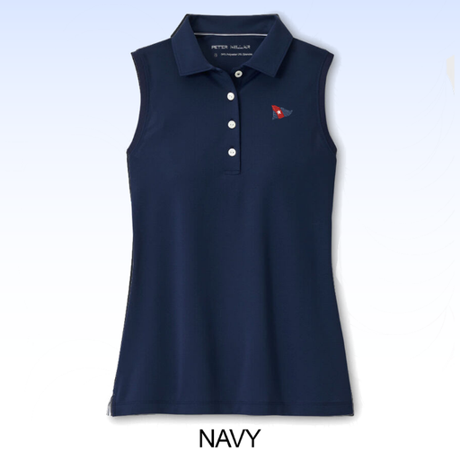 PETER MILLAR LADIES SPORT MESH SLEEVELESS BUTTON POLO